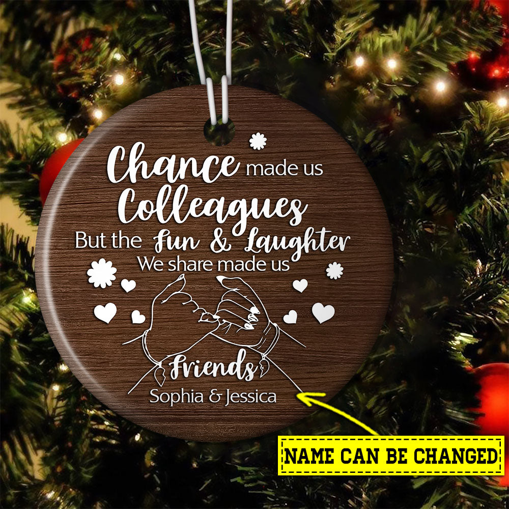 Chance Made Us Neighbors Circle Ceramic Ornament Christmas Gift For Your  Neighbour