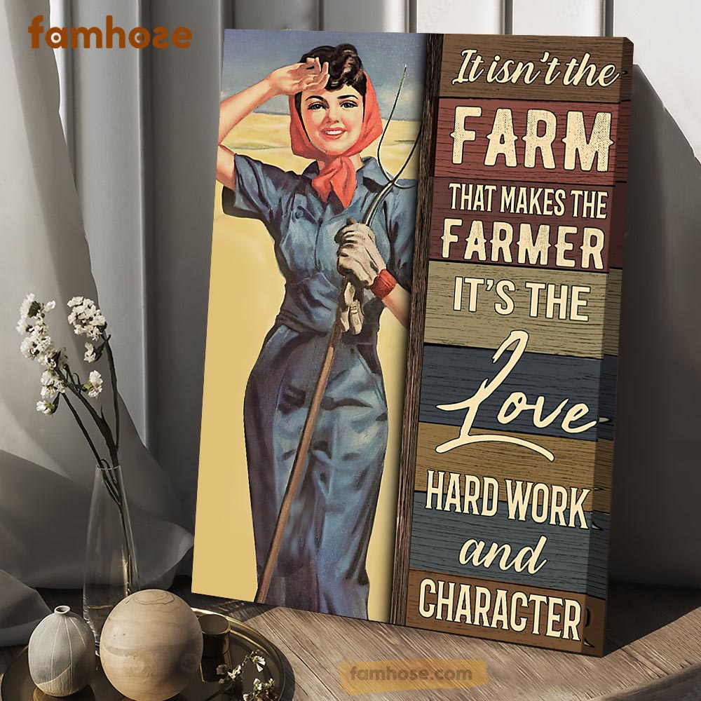 Farm Poster & Canvas, It Isn't The Farm That Makes The Farmer It's The  Love, Farmer Canvas Wall Art, Poster Gift For Farm Lovers