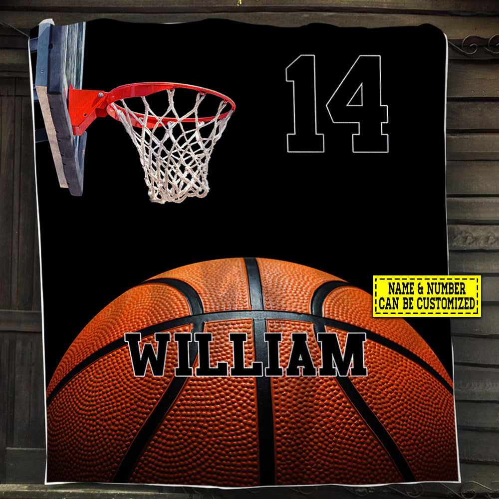 Personalized best sale basketball blanket