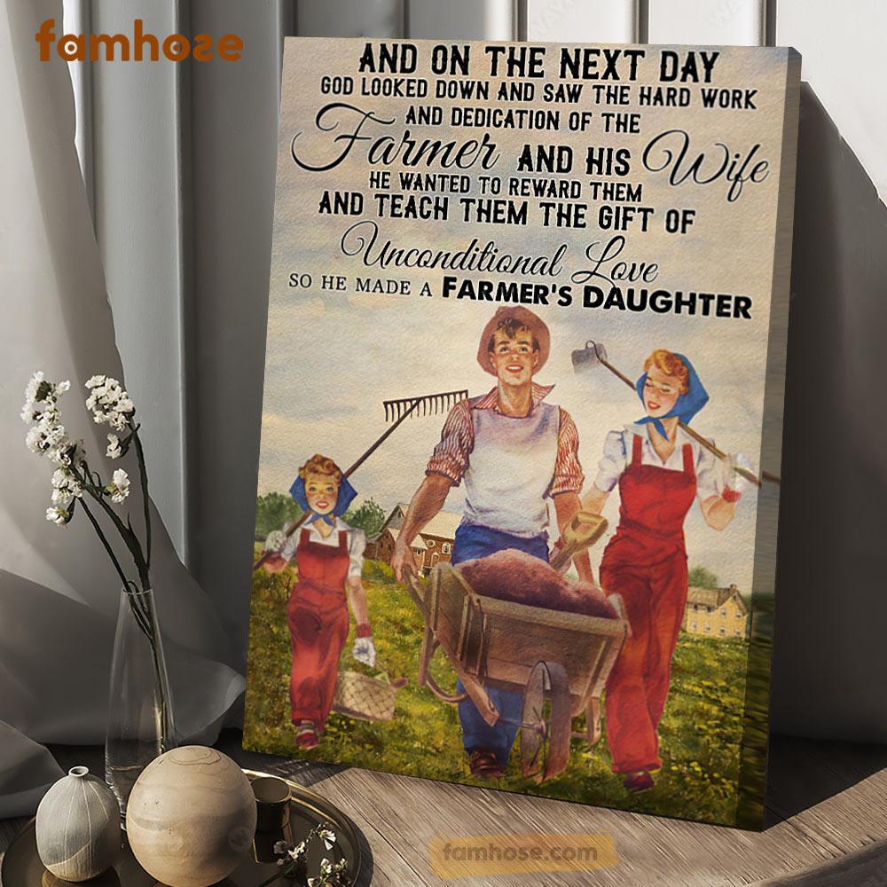 Farm Poster & Canvas, God Looked Down And Saw The Hard Work He Wanted To  Reward Them, Farmer Canvas Wall Art, Poster Gift For Farm Lovers