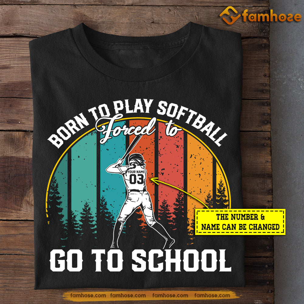 Personalized Softball Family Shirt Baseball Birthday School Sport  Sweatshirt Hoodie - TourBandTees