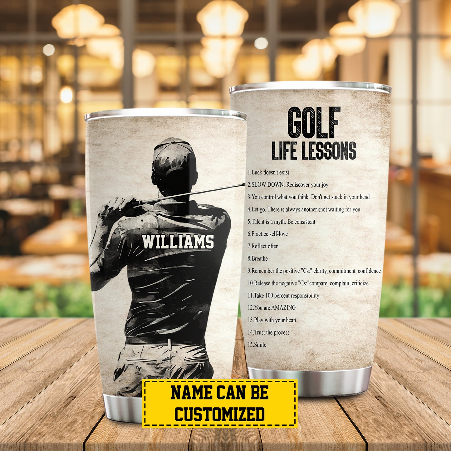 Personalized Golf Tumbler, Golf Life Lessons, Sports Stainless Steel Tumbler, Travel Mug Tumblers Gift For Golf Lovers, Golf Boys