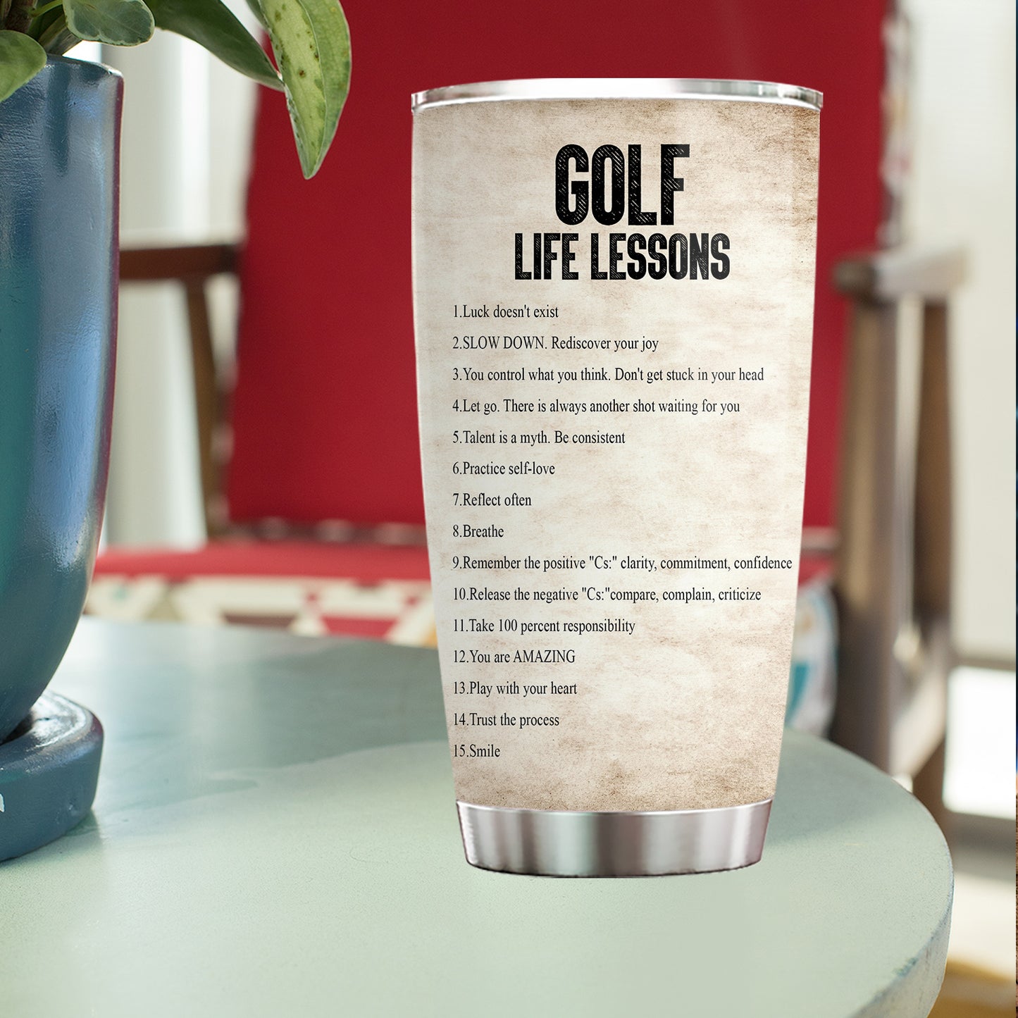 Personalized Golf Tumbler, Golf Life Lessons, Sports Stainless Steel Tumbler, Travel Mug Tumblers Gift For Golf Lovers, Golf Boys