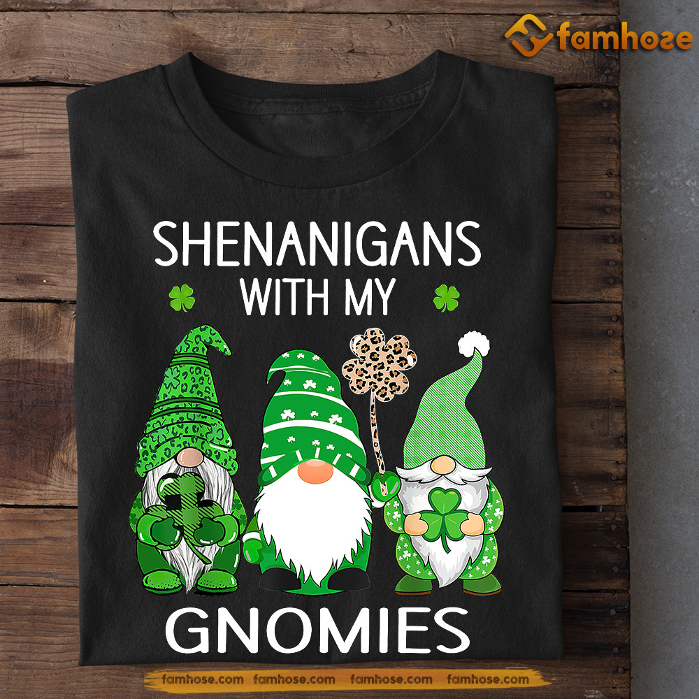 Funny St Patrick's Day T-shirt, Shenanigans With My Gnomies, Gift For Irish Lovers, Gnomies Lovers