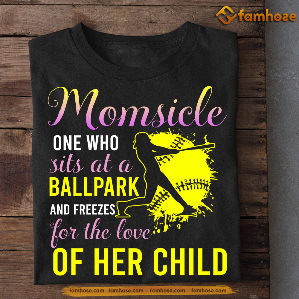 Funny Mother's Day Softball T-shirt, Momsicle Her Child, Gift For Softball Lovers, Softball Players