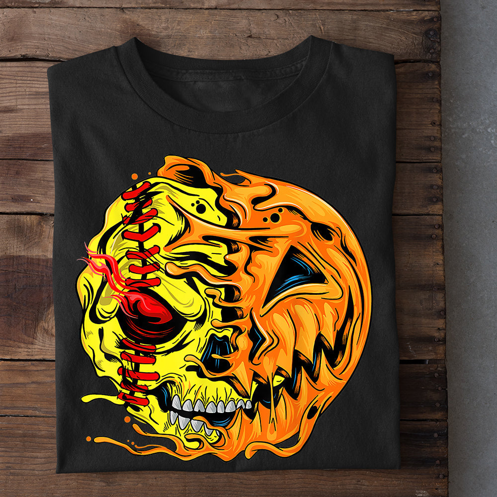 Halloween Softball T-shirt, Haft Softball Haft Basketball, Gift For Softball Lovers, Softball Tees
