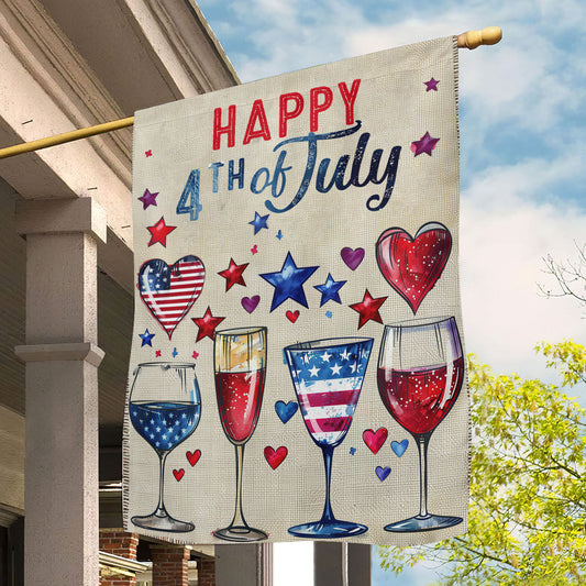 July 4th Garden Flag - House Flag, Happy 4th Of July Cheer Up, Independence Day Independence Day Yard Flag Gift For America Lovers