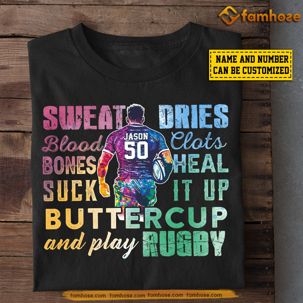 Personalized Rugby Boy T-shirt, Buttercup And Play Rugby Sport Tees Gift For Rugby Players, Rugby Lovers