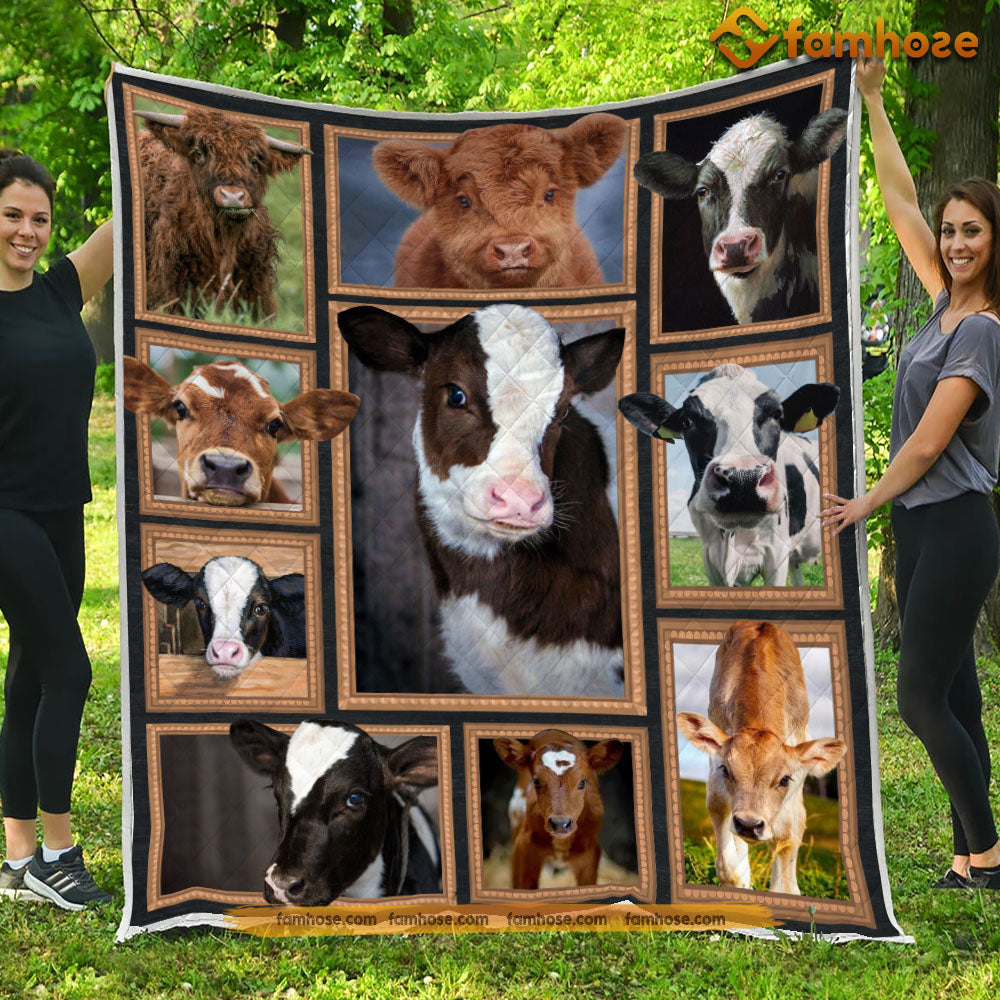 Funny Cow Blanket, Cow Lover Gift, Cow Fleece Blanket - Sherpa Blanket Gift For Cow Lover