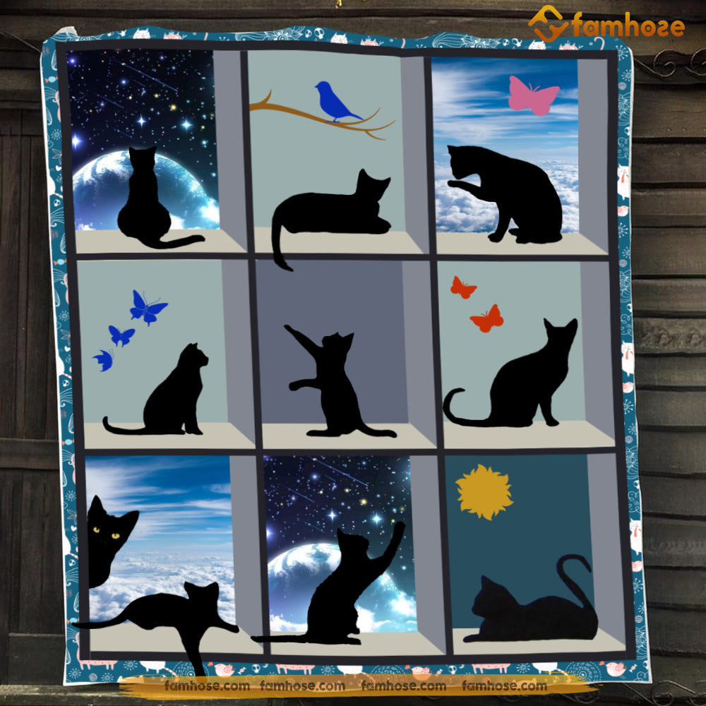 I Love Cat To The Moon and Back Fleece Blanket store