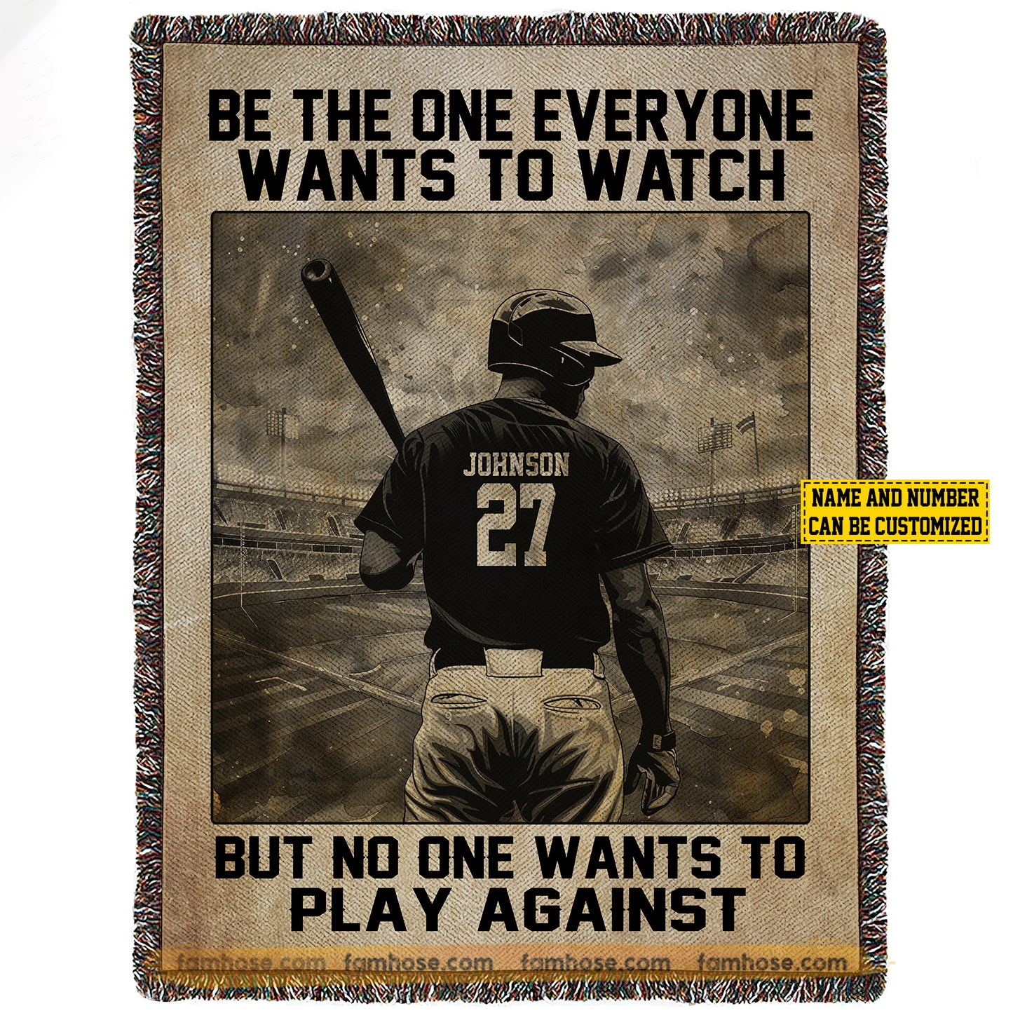 Personalized Baseball Boys Fleece Blanket, No One Wants To Play Against Sport Woven Blanket - Sherpa Blanket Gift For Baseball Lovers