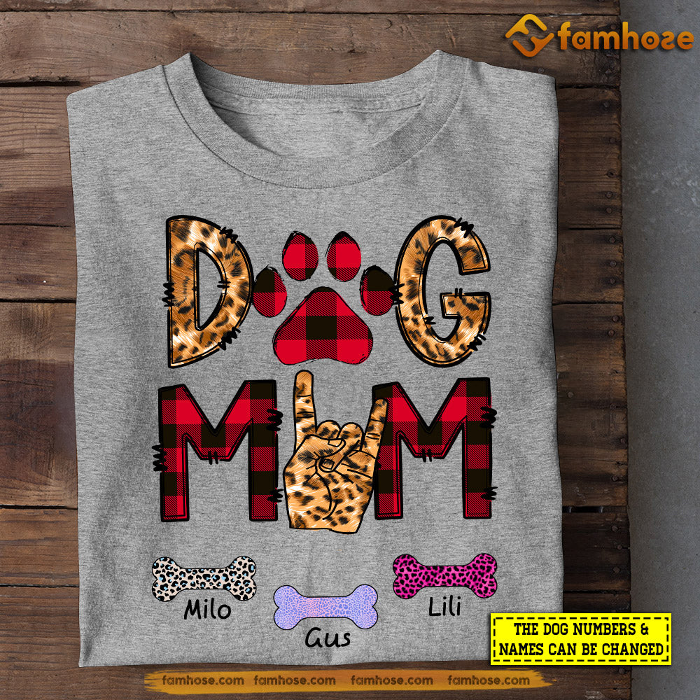Personalized Dog T-shirt, Dog Mom, Mother's Day Gift For Dog Lovers, Dog Owners, Dog Mom Tees
