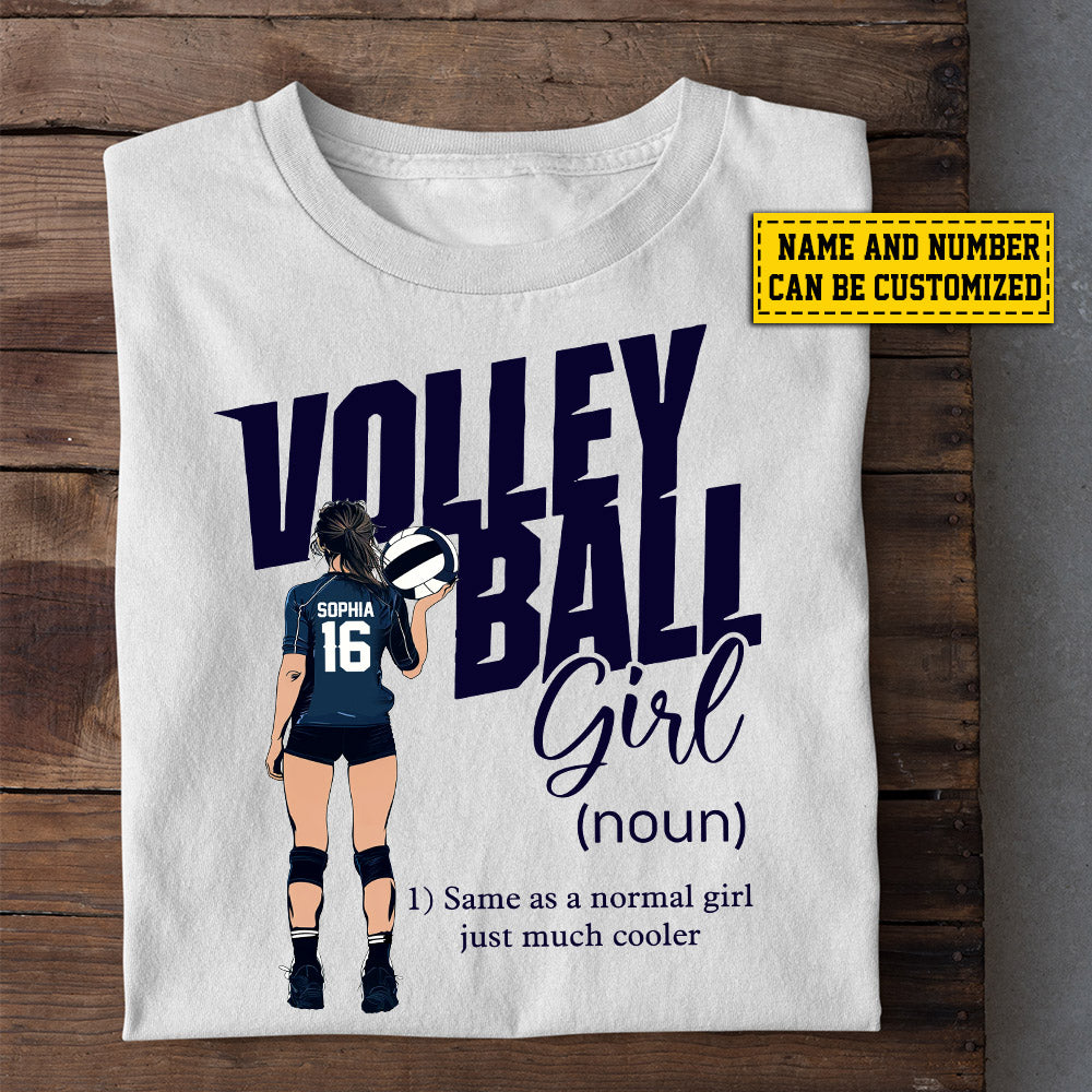 Personalized Volleyball Girl T-shirt, Gift For Kids Volleyball