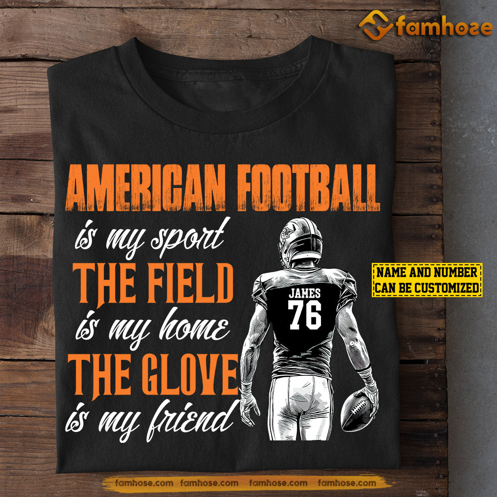 Cool Personalized Football Boy T-shirt, American Football Sport Tees Gift For Football Players, Football Lovers