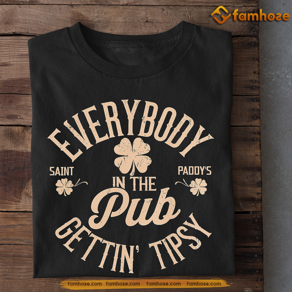 Funny St Patrick's Day T-shirt, Gettin' Tipsy Tee Patrick's Day Gift For Irish, Lucky Shamrock Lovers