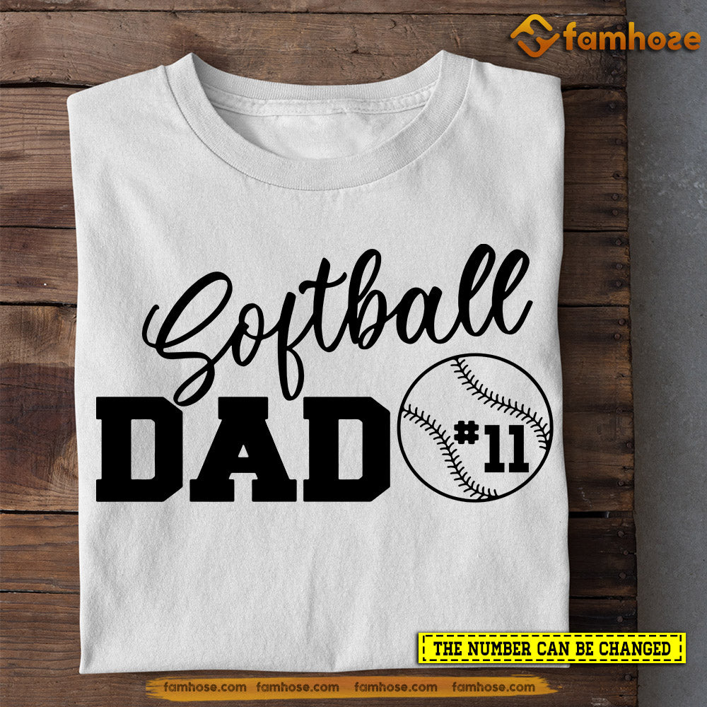 Personalized Softball T-shirt, Softball Dad, Gift For Softball Lovers, Softball Tees, Softball Girls
