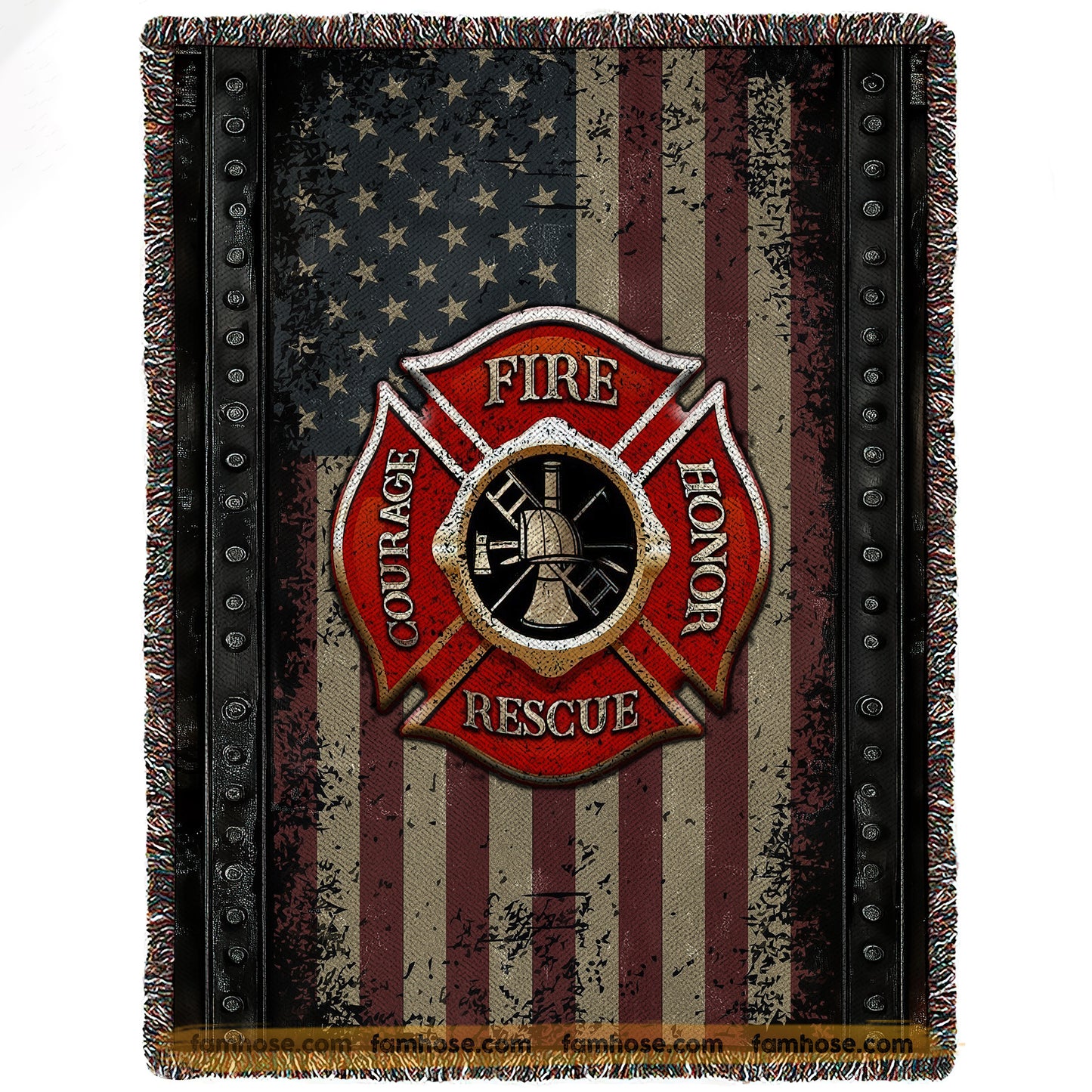 Firefighter Fleece Blanket, Firefighter Honor Woven Blanket, Cool Sherpa Blanket Gift For Fireman, Firefighter Lovers