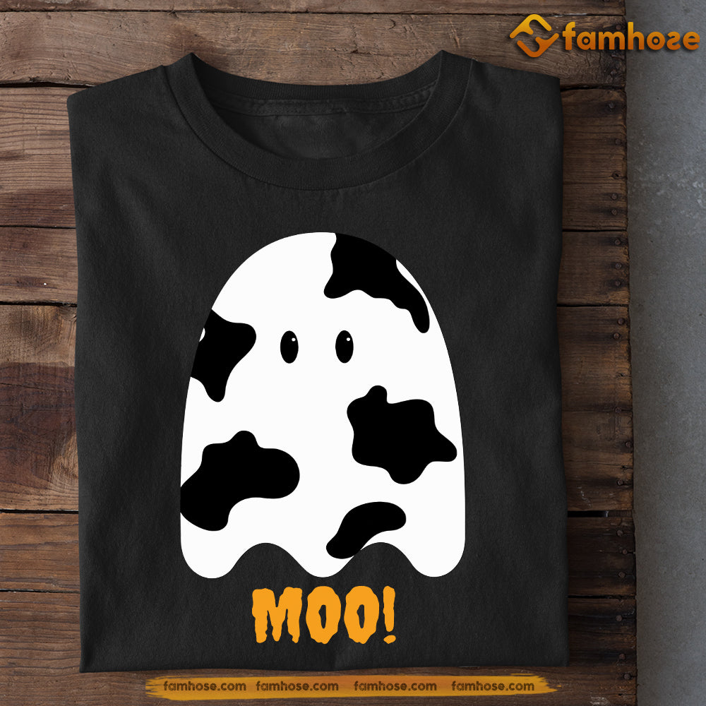 Cute Halloween Cow T-shirt, Moo, Halloween Gift For Cow Lovers, Cow Farmers, Farmer Gifts