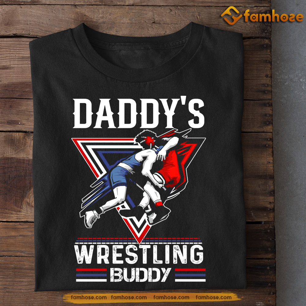 Wrestling Dad Son T-shirt, Daddy's Wrestling Buddy Sport Tees Father's Day Gift For Wrestling Lovers