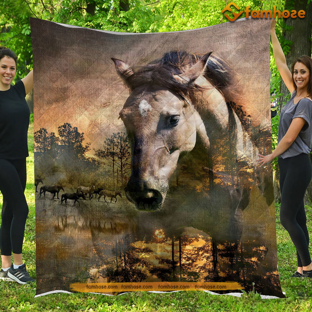 Horse Blanket, Look At My Eyes Fleece Blanket - Sherpa Blanket Gift For Horse Lover
