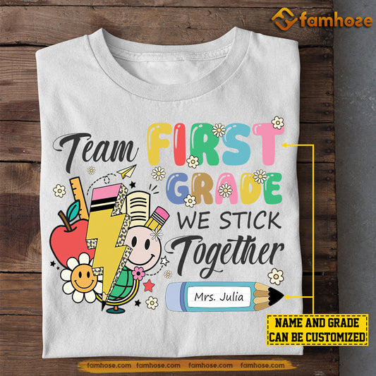 Personalized Teacher T-shirt, We Stick Together Tees Gift For Teacher Lovers