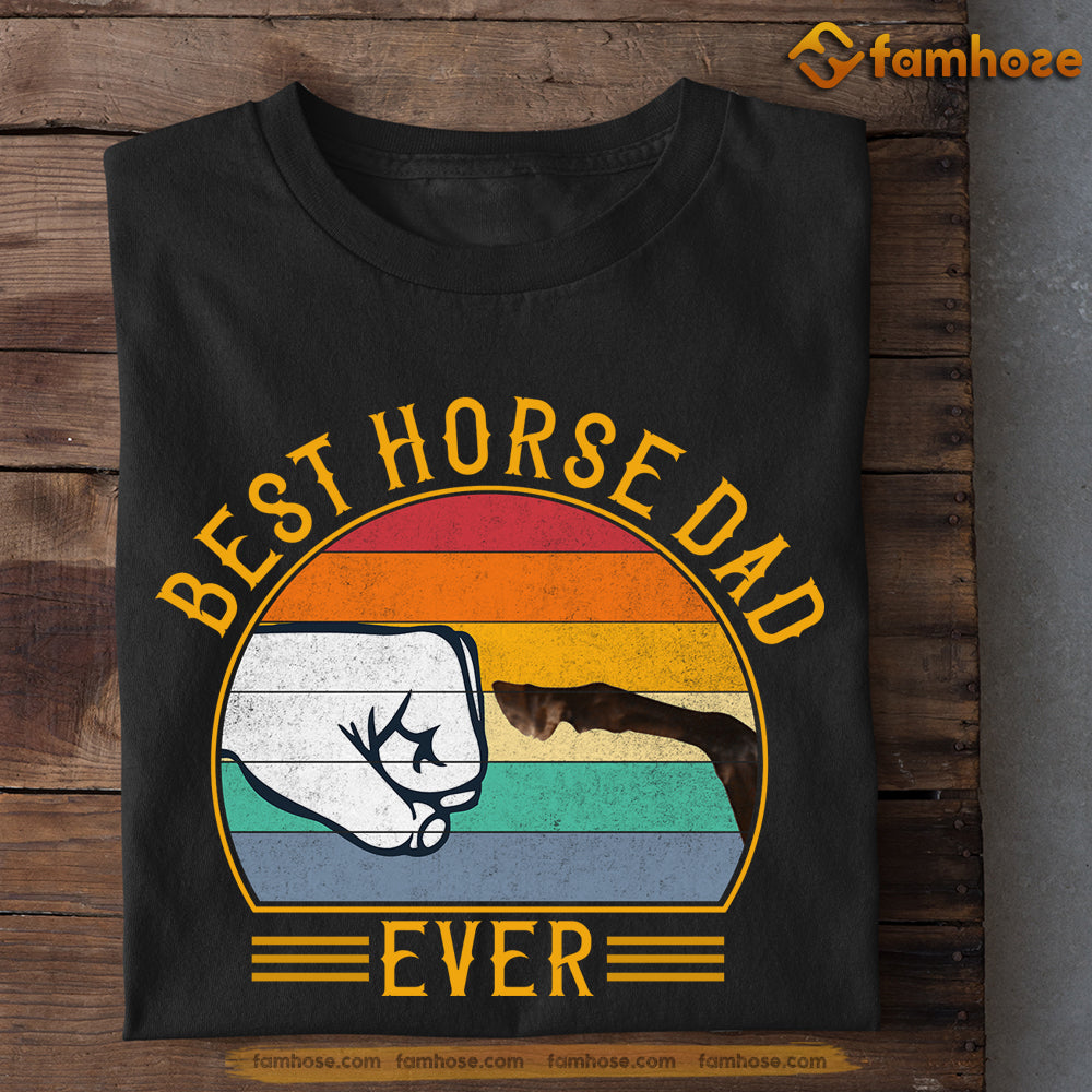 Vintage Father's Day Horse T-shirt, Best Horse Dad Ever, Gift For Horse Lovers, Horse Shirt, Horse Dad Tees