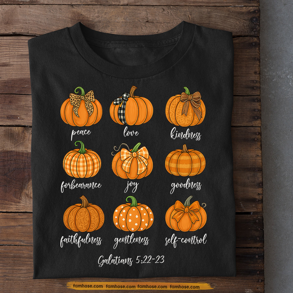 Thanksgiving Pumpkins T-shirt, Peace, Love & Pumpkins Thankful Tees Gift For Pumpkins Lovers