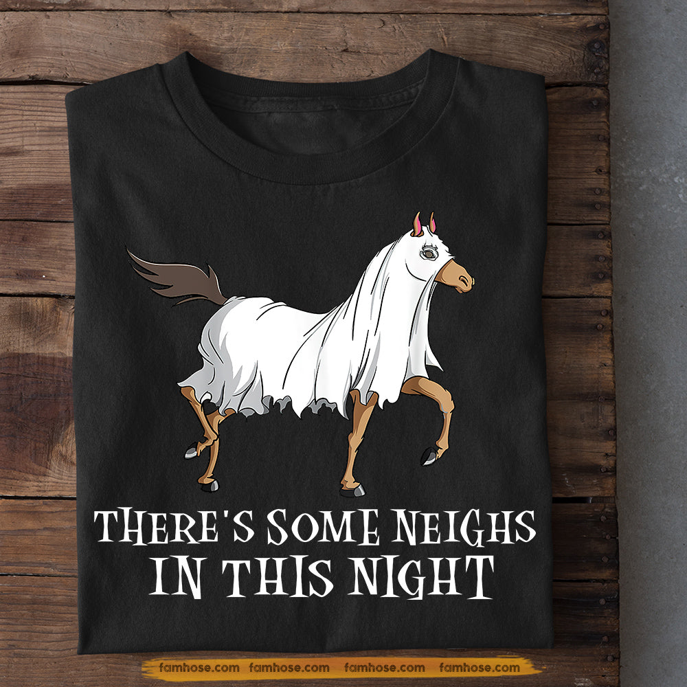 Funny Horse Halloween T-shirt, There's Some Neighs In This Night, Gift For Horse Lovers, Horse Riders, Equestrians