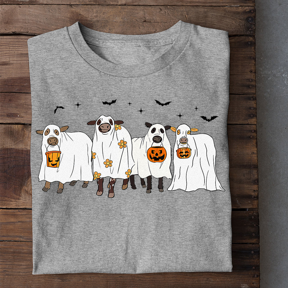 HeatherModel Long Horn Thankful Cow Shirt,Fall Thankful Cow Shirt,2022 Cute Fall Sweatshirt,Thanksgiving Cow Shirt,pumpkin Spice Shir Unisex Tshirt Sand S | Heath