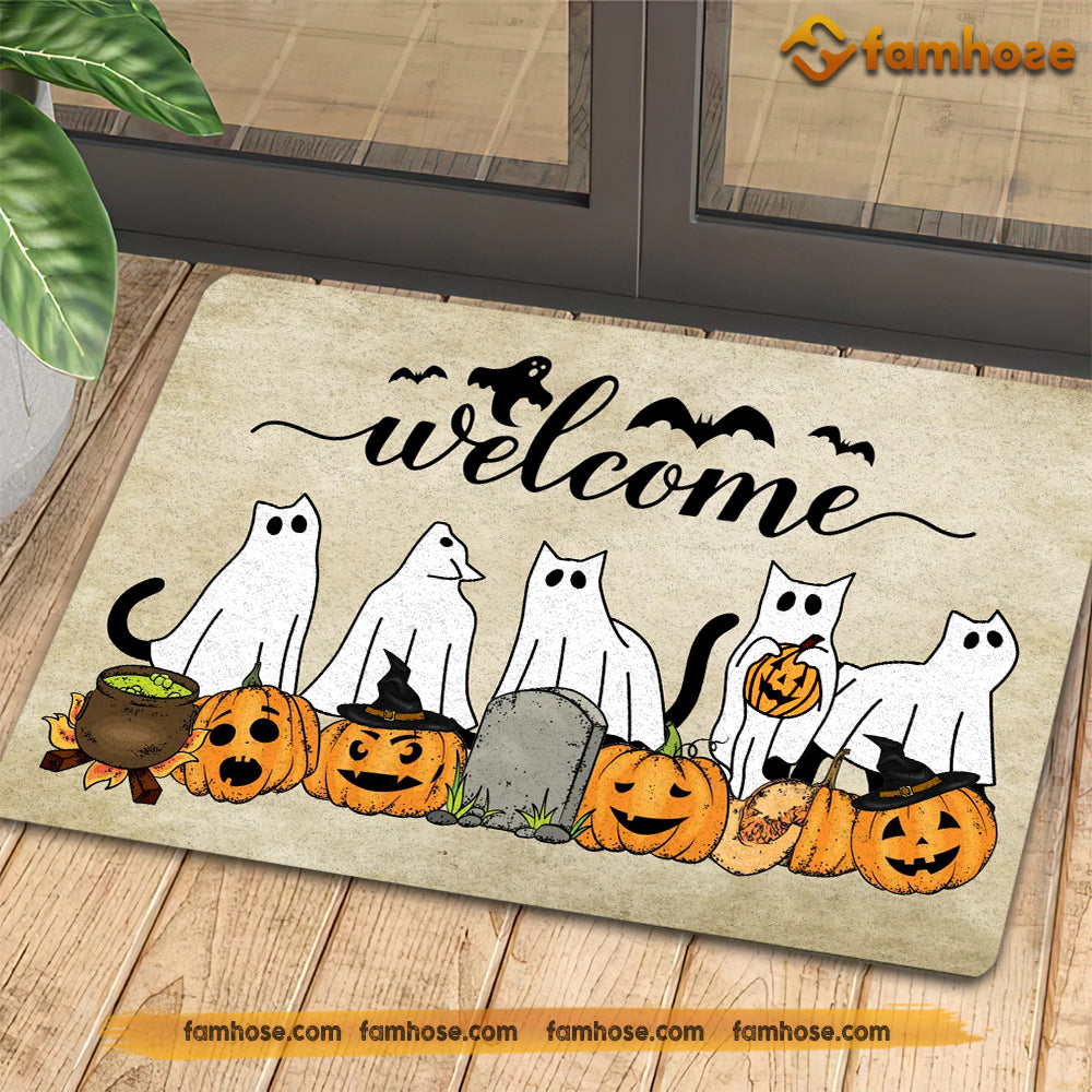 Ghost Door Mat for Halloween, Halloween Door Decor