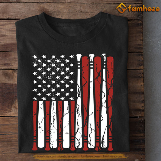 July 4th Baseball T-shirt, Baseball Arrange A USA Flag, Independence Day Gift For Baseball Lovers, Baseball Tees