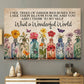 What A Wonderful World, Inspirational Quotes Canvas Painting, Motivational Wall Art Decor - Flowers Poster Gift