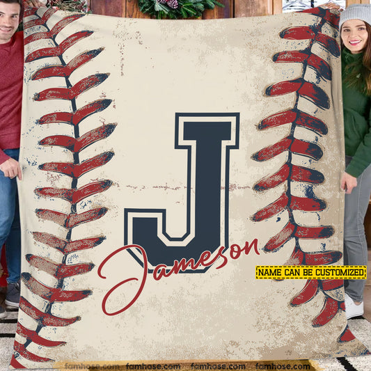 Personalized Baseball Fleece Blanket, Wrapped In The Love Of Baseball Sport Woven Blanket, Cool Sherpa Blanket Gift For Baseball Lovers