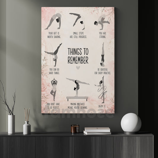 Gymnastics Girl Canvas Painting, Things To Remeber Sport Wall Art Decor, Poster Gift For Gymnastics Lover
