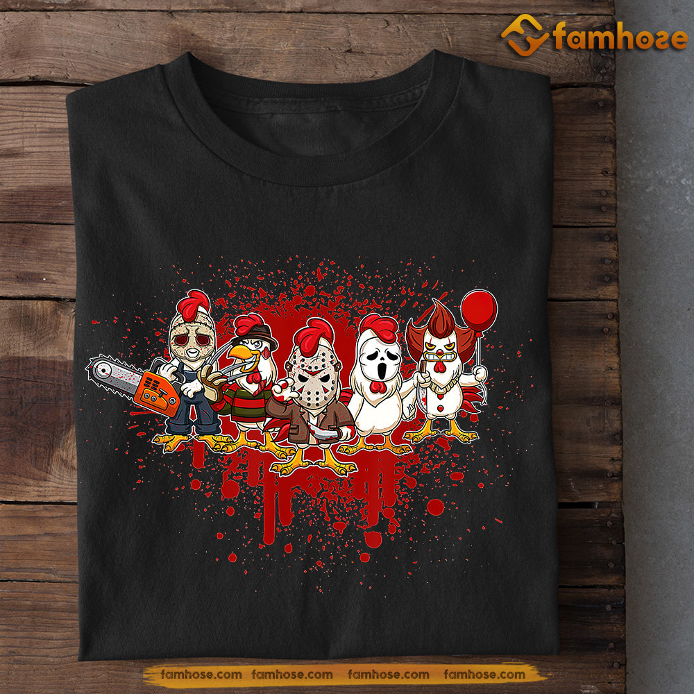 Halloween Chicken T-shirt, Let's Moo, Spooky Season Gift For Chicken Lovers, Farmer Tee
