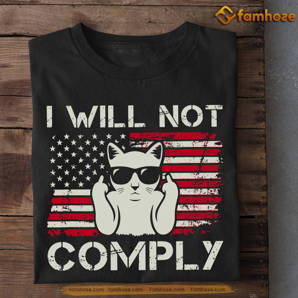 4th of july cat cheap shirt