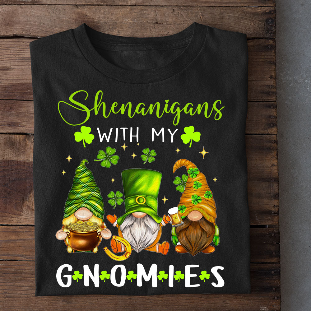 St Patrick's Day T-shirt, Shenanigans With My Gnomies, Patricks Day T-shirt, Gift For Gnome Lovers
