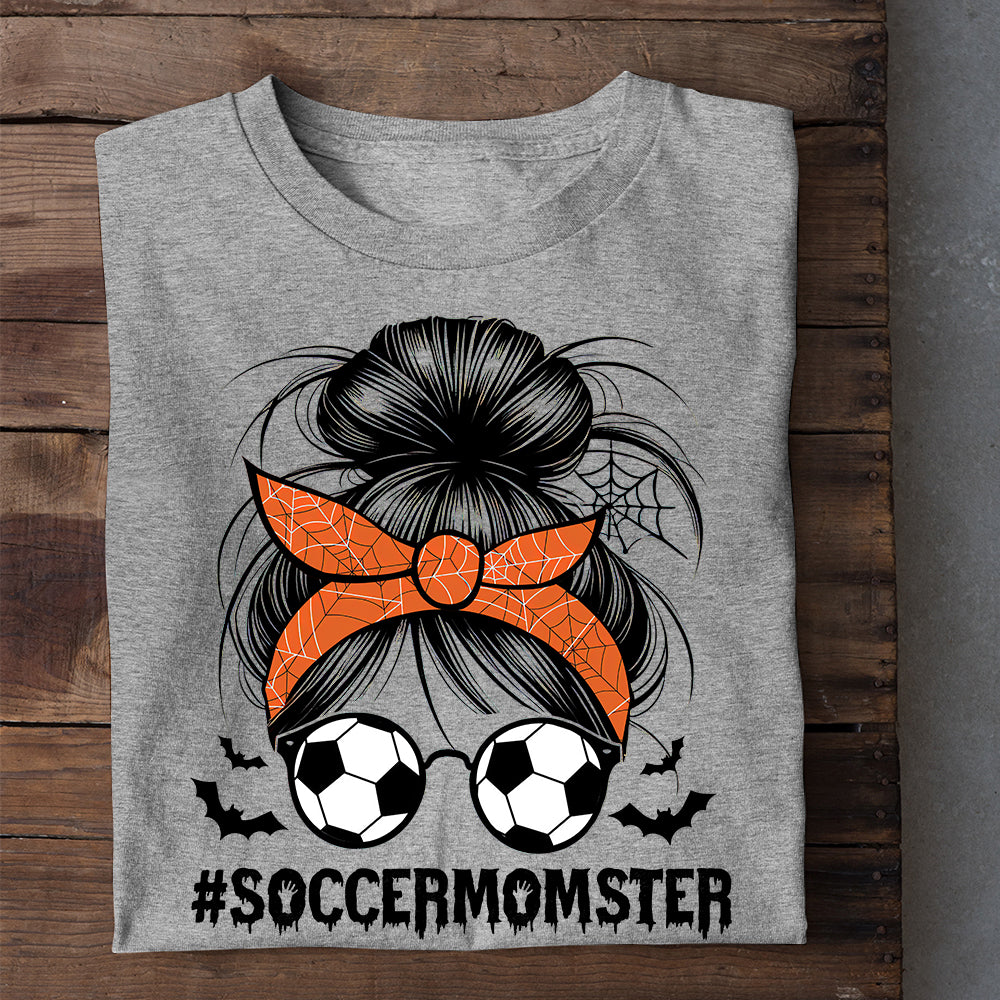Halloween Soccer T-shirt, SoccerMomster, Spooky Season Gift For Soccer Lovers