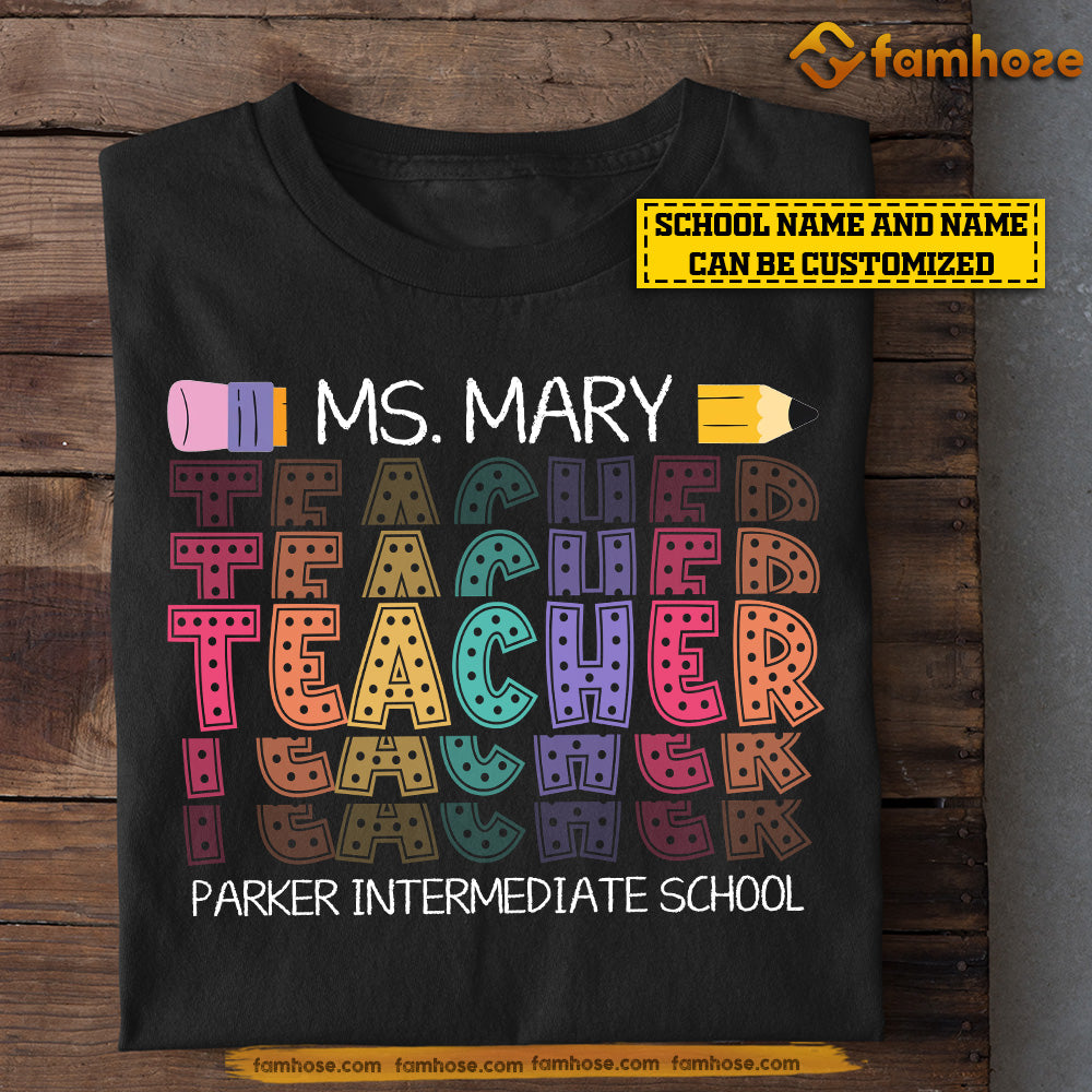Personalized Teacher T-shirt, Teacher Parker Intermediate School Tees Gift For Teacher Lovers