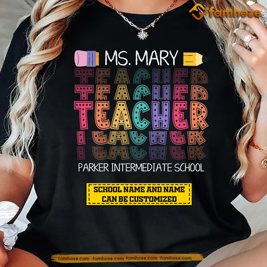 Personalized Teacher T-shirt, Teacher Parker Intermediate School Tees Gift For Teacher Lovers