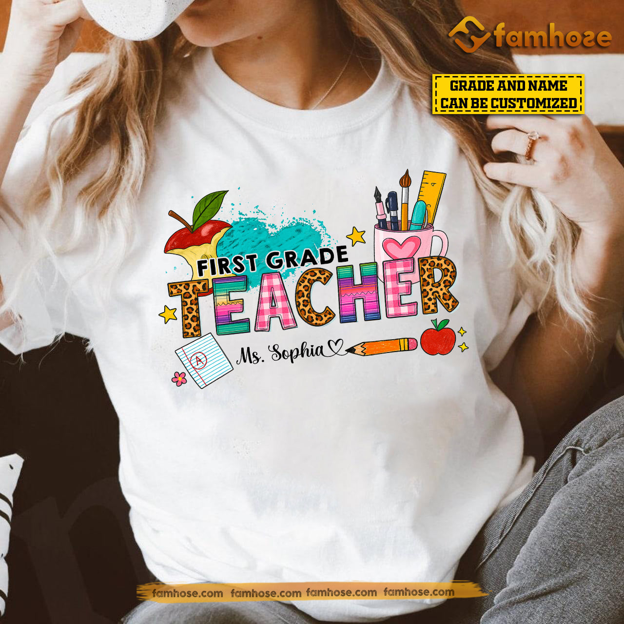 Personalized Teacher T-shirt, Teacher Tees Gift For Teacher Lovers