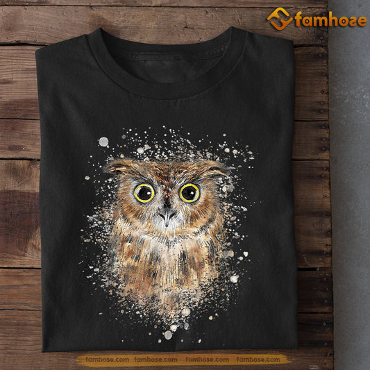 Owl T-shirt, Mysterious Pattern Owl Gift For Owl Lovers, Owl Owners