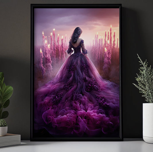 Beautiful Woman In Dress Mythical, Victorian Princess Canvas Painting, Wall Art Decor - Magic Princess Poster Gift