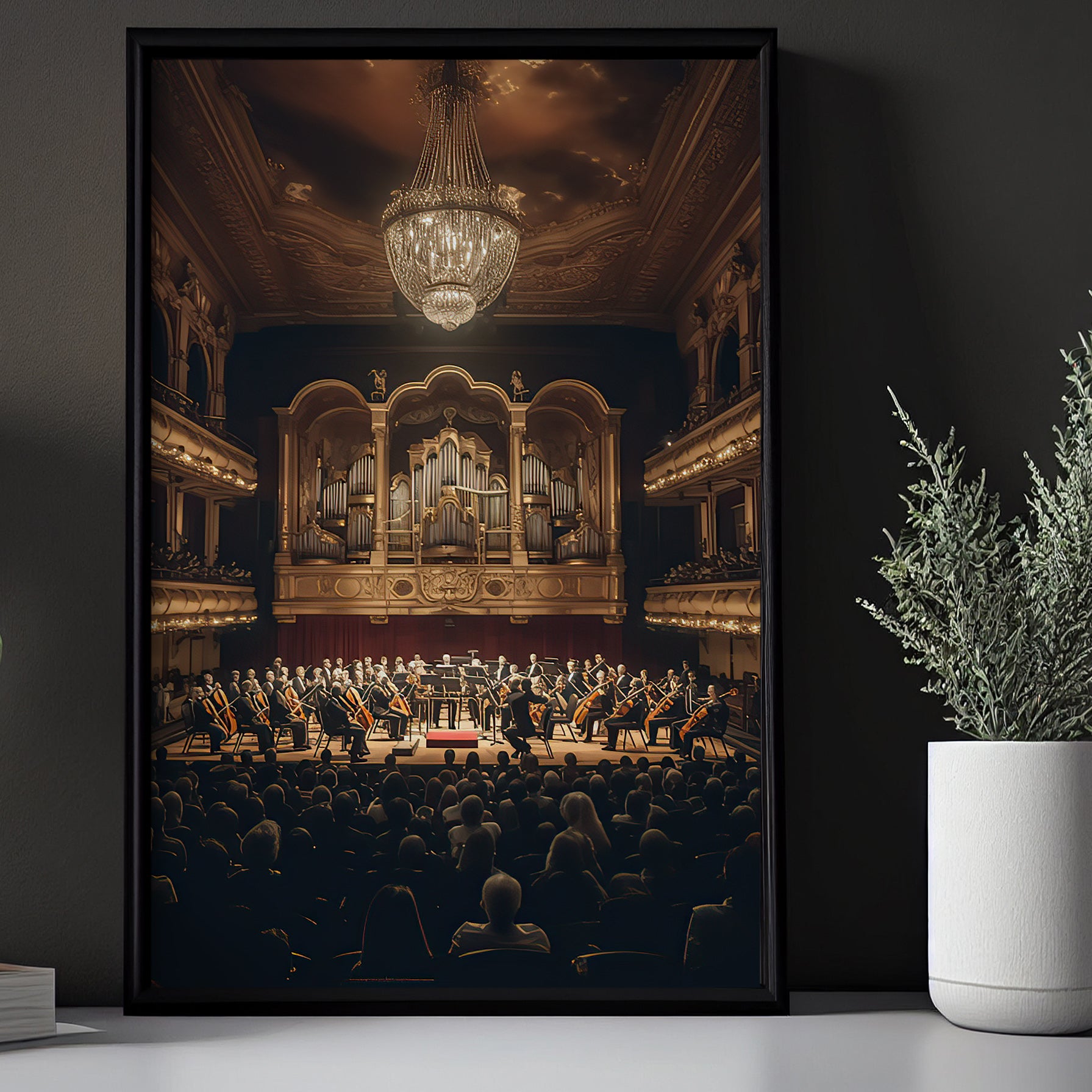 Classic Music Performance Canvas Painting, Wall Art Decor Vintage Mu