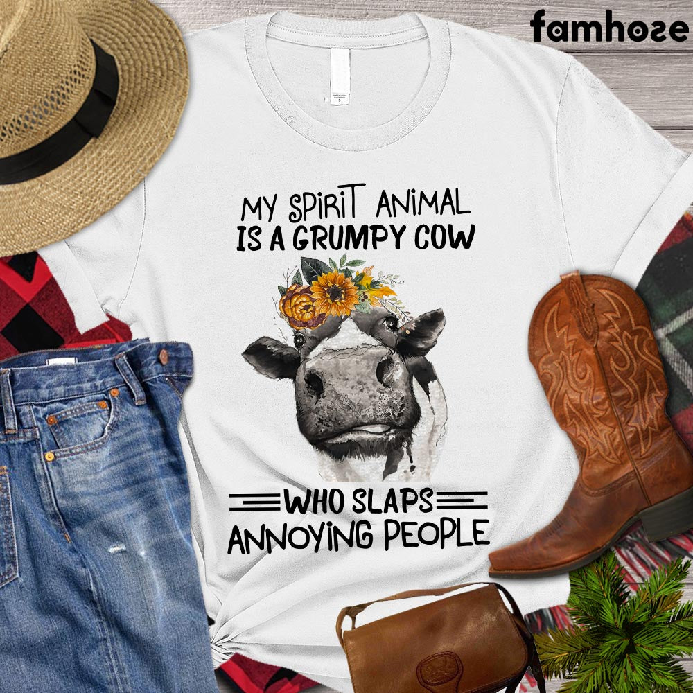 Cow T-shirt, My Spirit Animal Is A Grumpy Cow, Heifer Lovers Gift, Cow Tees