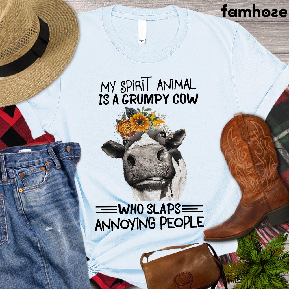 Cow T-shirt, My Spirit Animal Is A Grumpy Cow, Heifer Lovers Gift, Cow Tees
