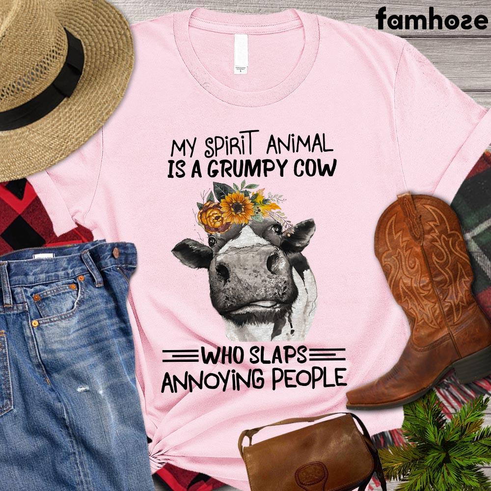 Cow T-shirt, My Spirit Animal Is A Grumpy Cow, Heifer Lovers Gift, Cow Tees