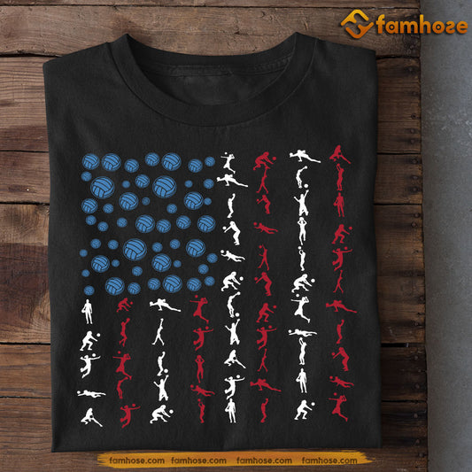 July 4th Volleyball Girl T-shirt, Volleyball Usa Flag Independence Day Gift For Volleyball Lovers, Volleyball Players