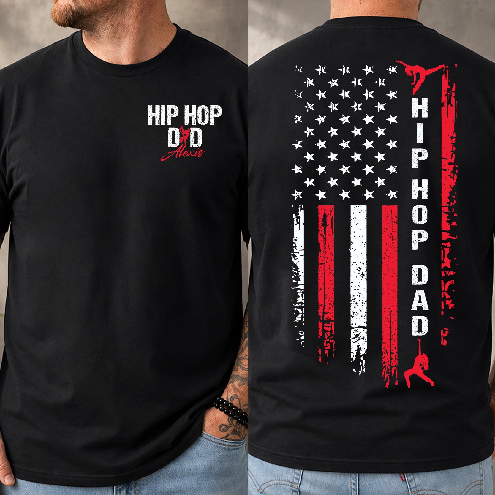 Personalized Hip Hop Dancer Two-sided T-shirt, Raising A Hip Hop