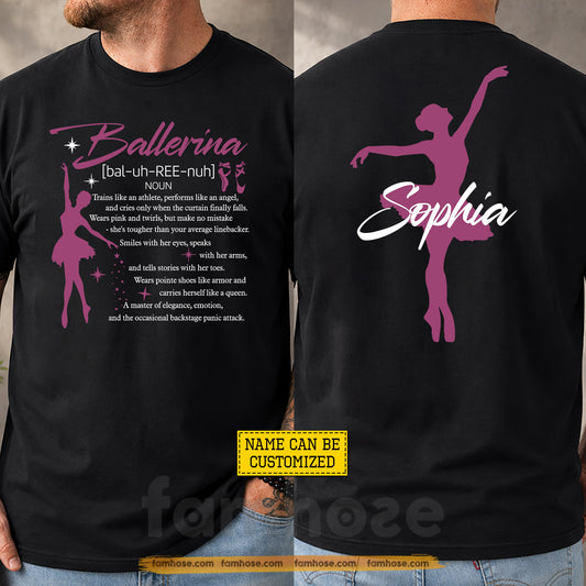 Personalized Ballet Two-sided T-shirt, Ballerina Tees Gift For Ballet Lover